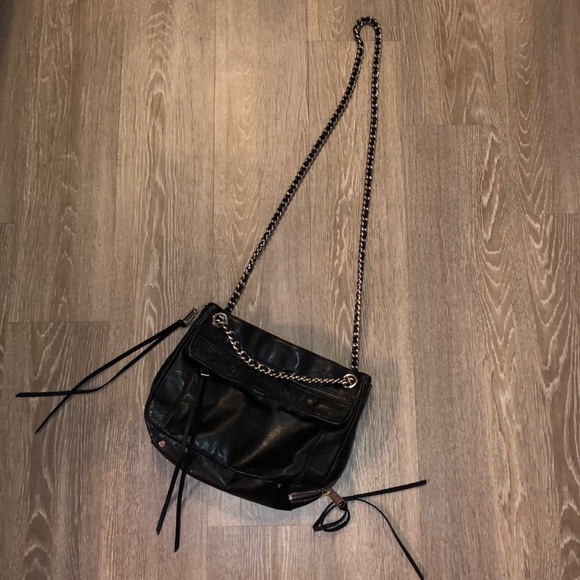Black leather Rebecca Minkoff chain bag - Picture 3 of 3